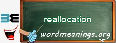 WordMeaning blackboard for reallocation